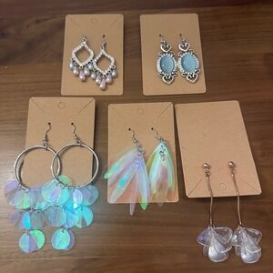 Paparazzi Jewelry Set of 5‎ Dangling Earrings NWOT Display pieces - Never used